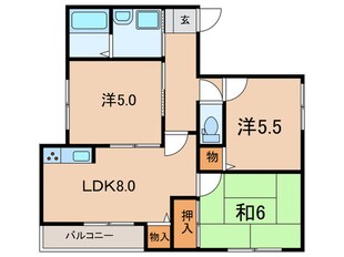 ハミングバード本山の物件間取画像